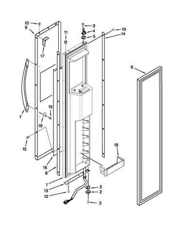 Freezer door parts