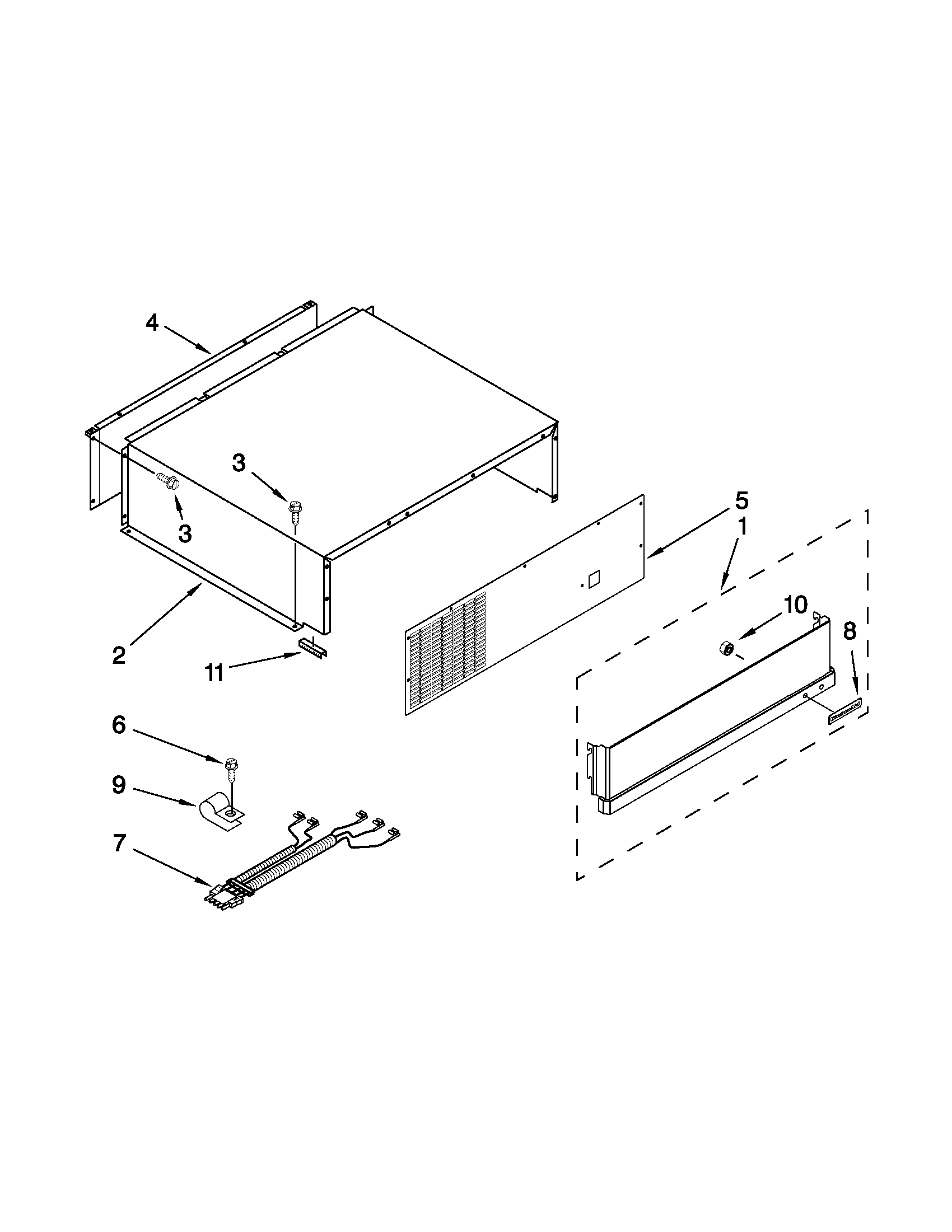 Top grille and unit cover parts