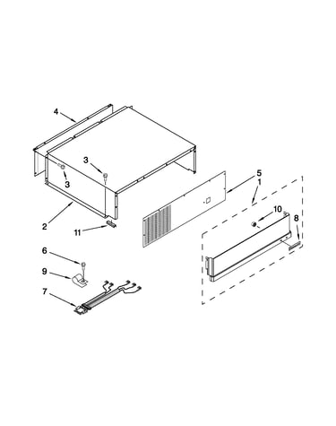 Top grille and unit cover parts