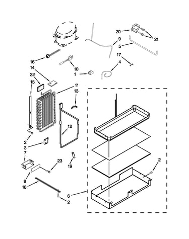 Lower unit and tube parts