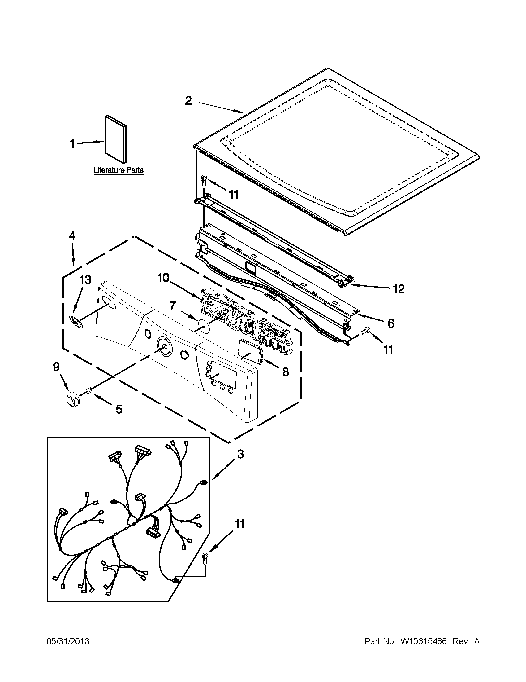 Top and console parts