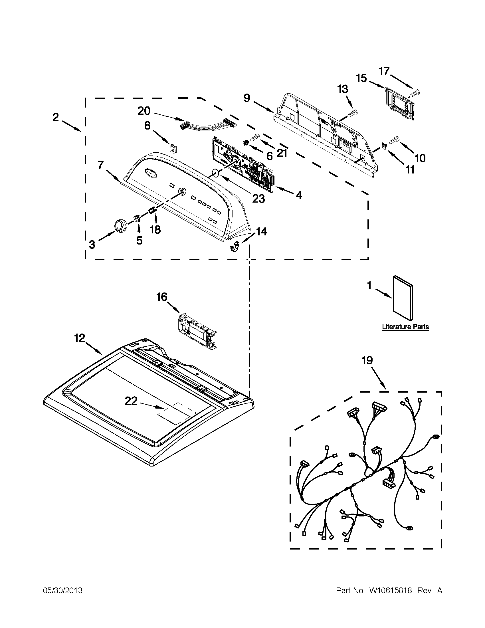 Top and console parts