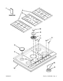 Cooktop, burner and grate parts