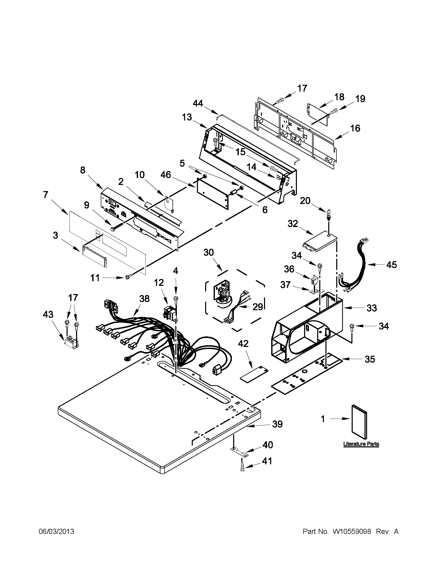 Top and console parts