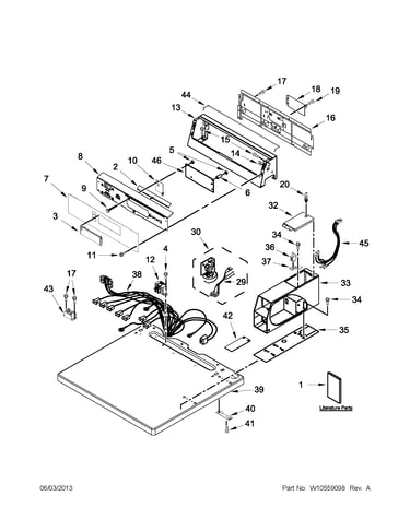Top and console parts