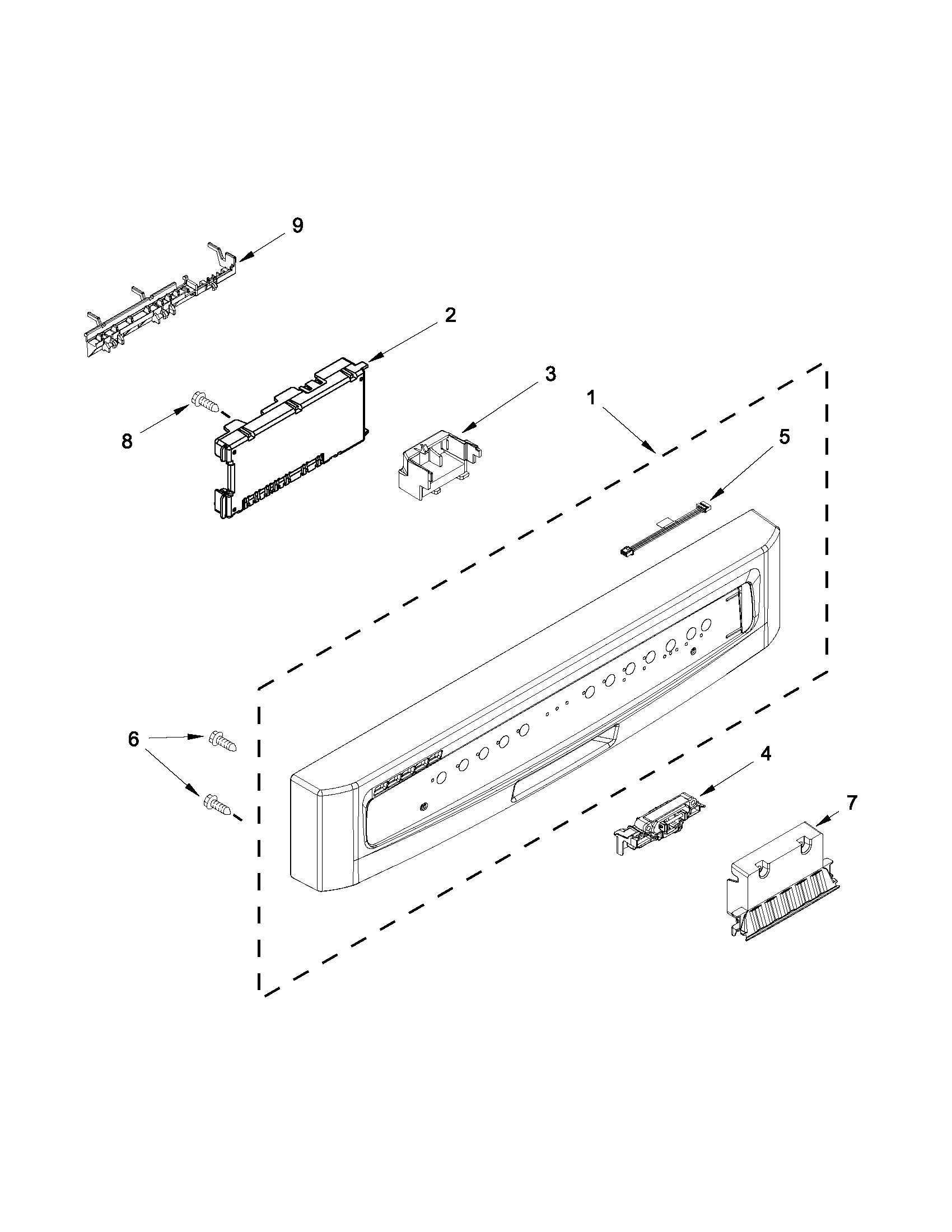 CONTROL PANEL AND LATCH PARTS