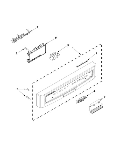 Control panel and latch parts