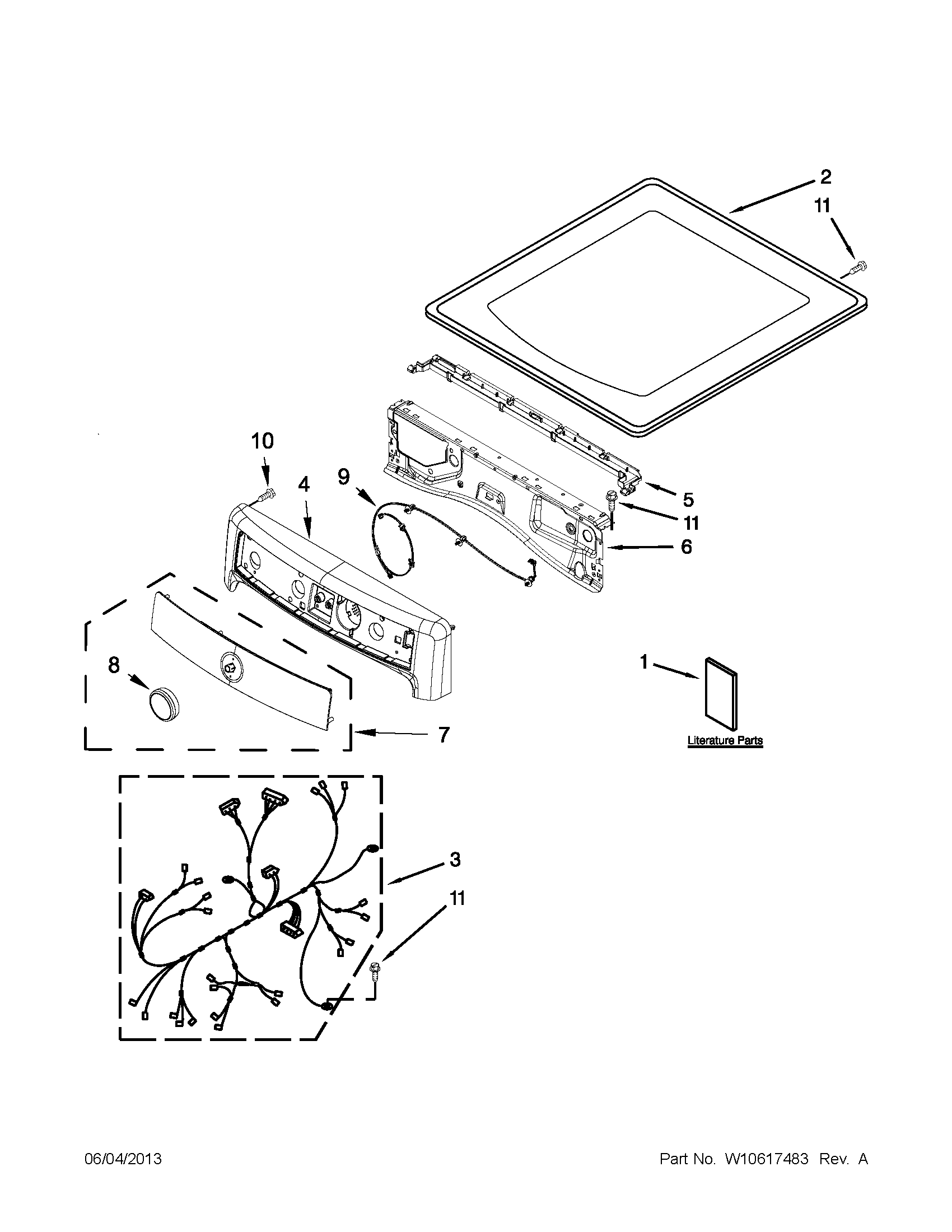 Top and console parts