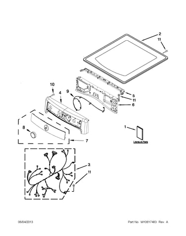 Top and console parts
