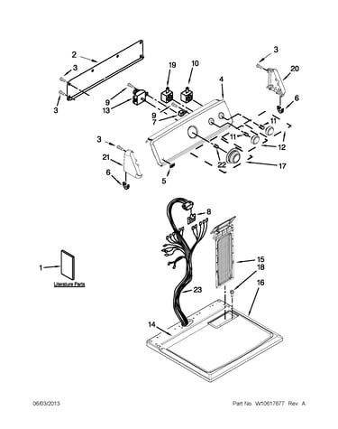 Top and console parts