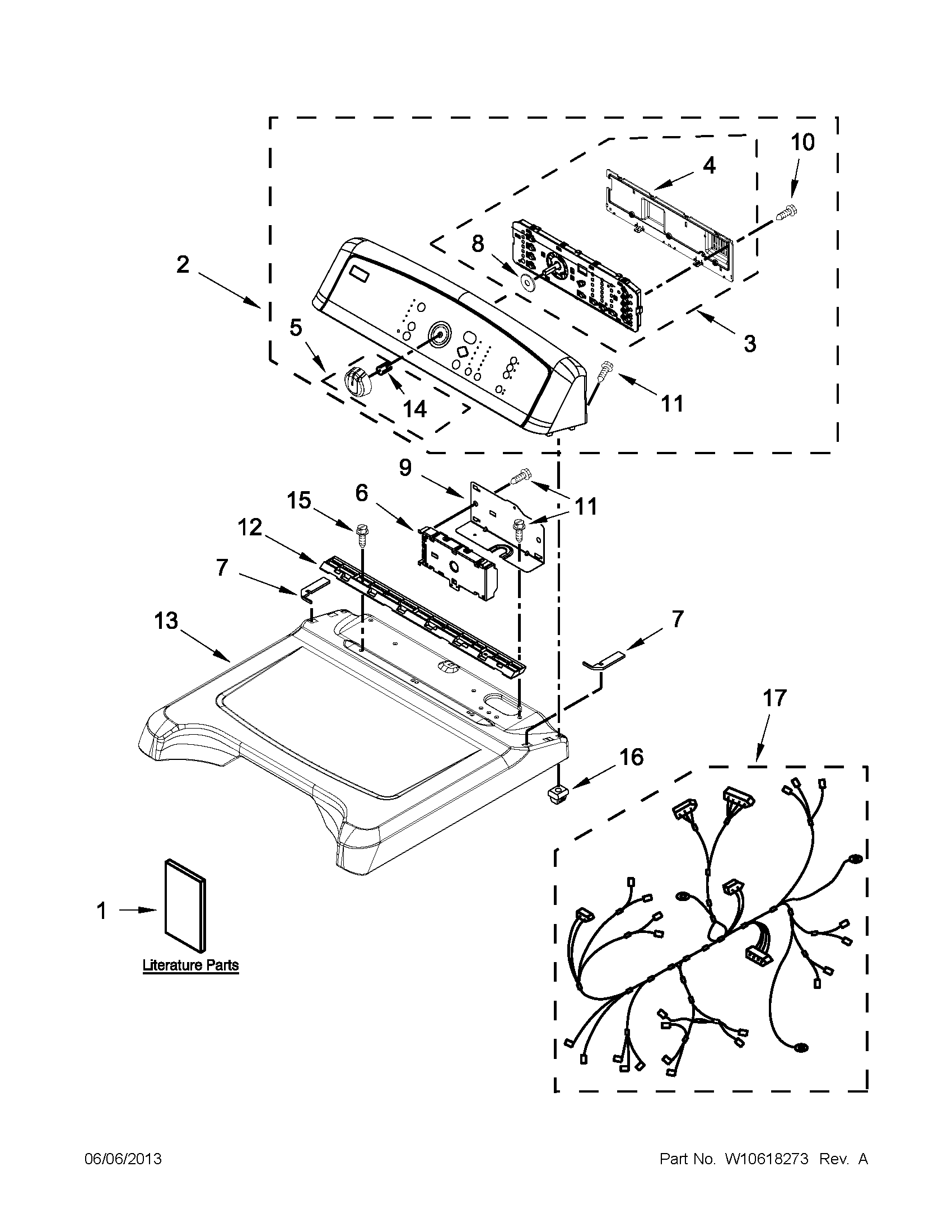 Top and console parts