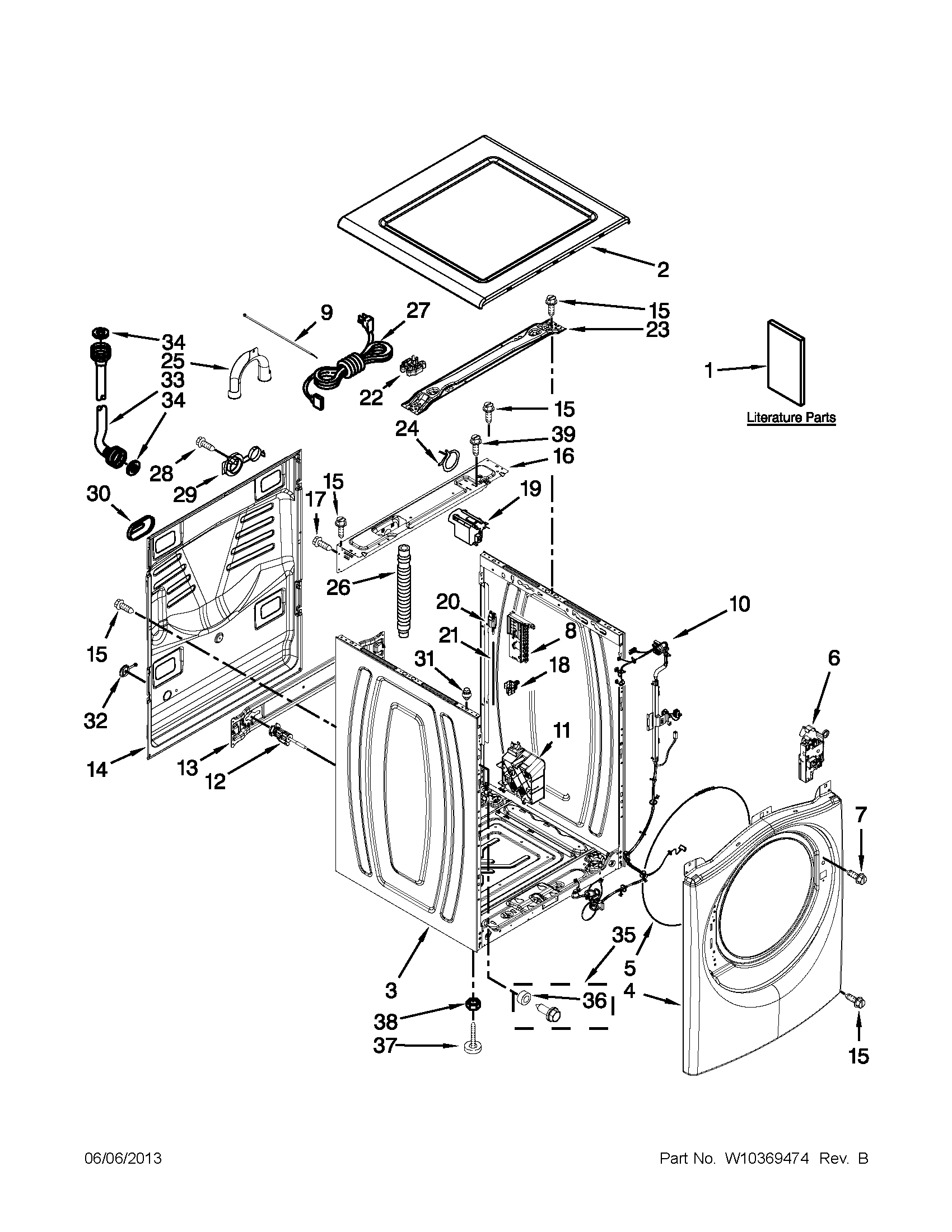 TOP AND CABINET PARTS