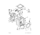 Whirlpool WFW97HEXL3 top and cabinet parts diagram