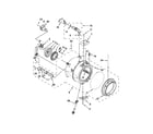 Whirlpool WFL98HEBU0 tub and basket parts diagram