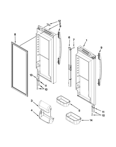 Refrigerator door parts
