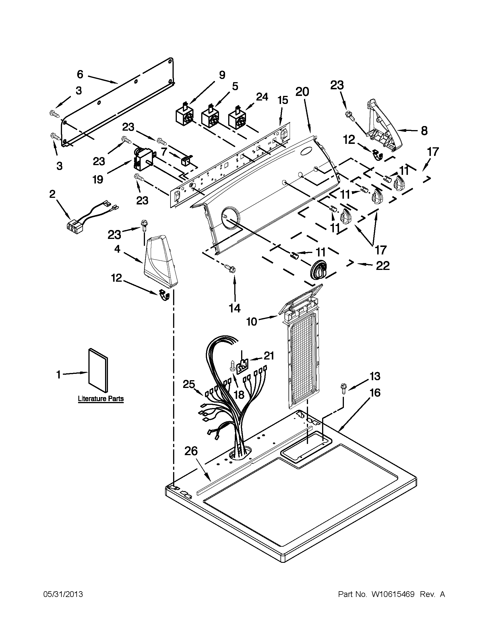 Top and console parts