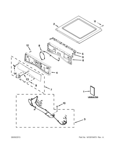 Top and console parts