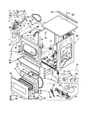 Upper cabinet and front panel parts