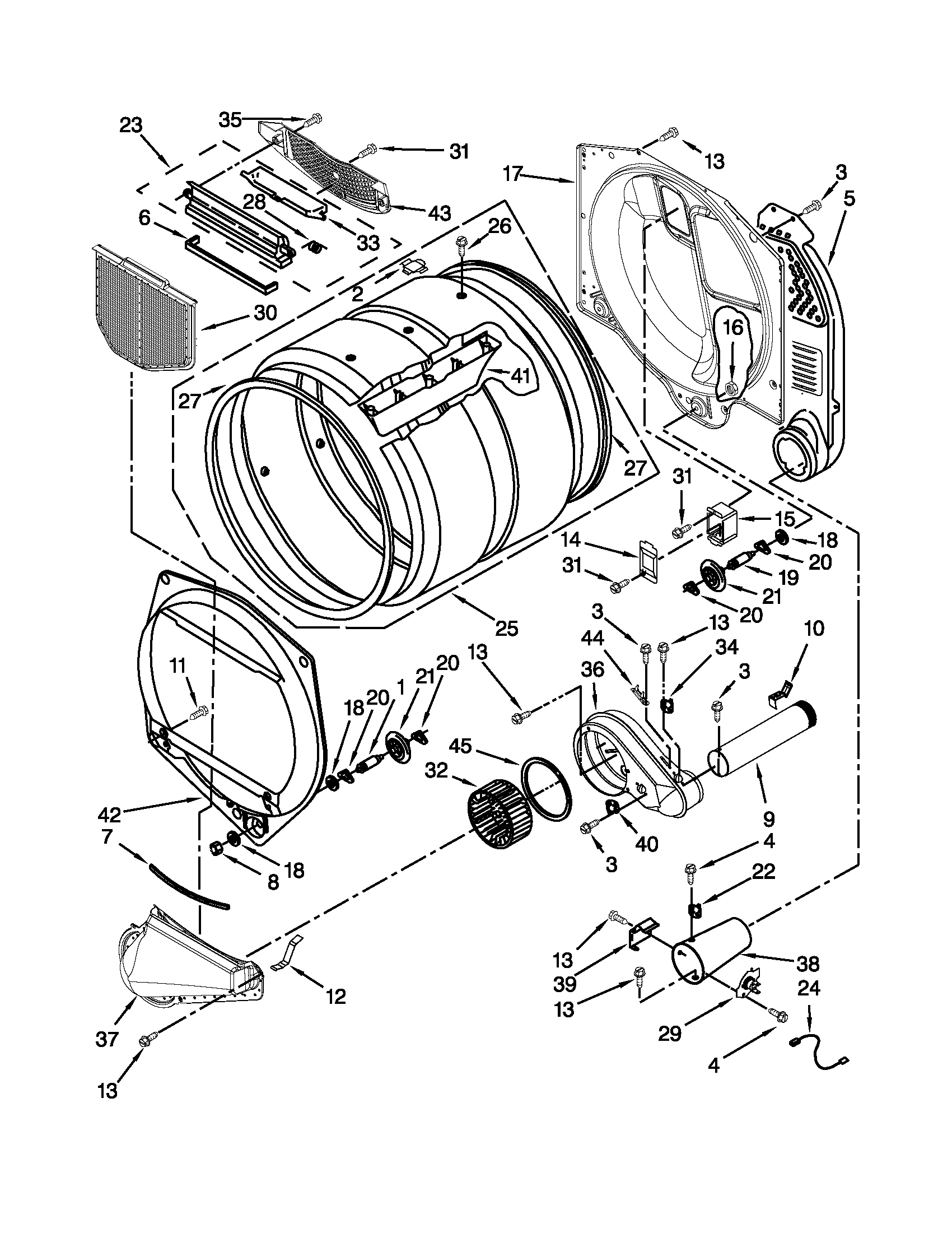 Upper and lower bulkhead parts