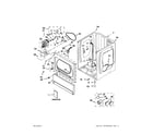 Maytag MLE24PNAGW2 lower cabinet and front panel parts diagram