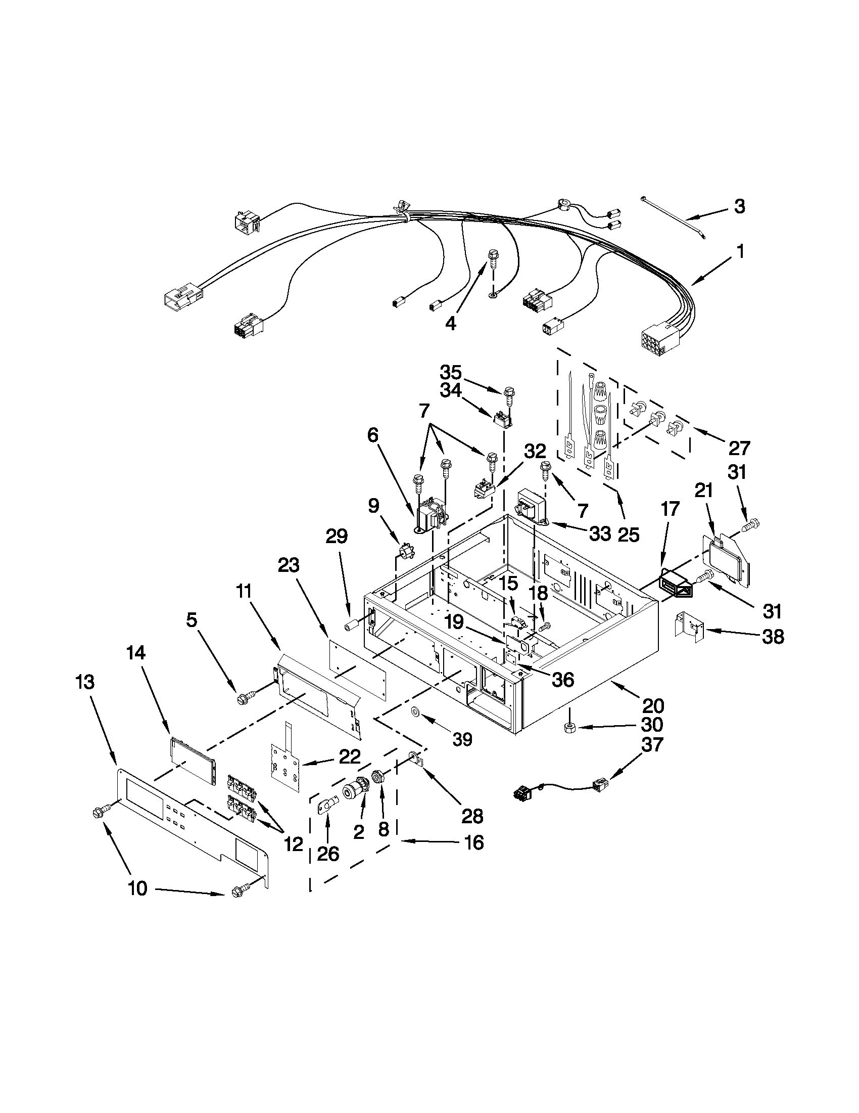 Control panel and separator parts