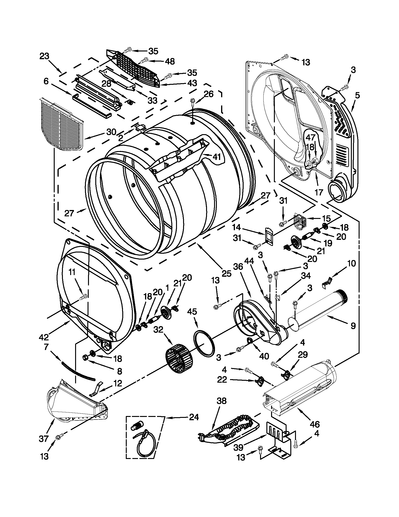 Upper and lower bulkhead parts