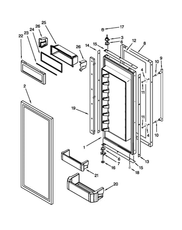 Refrigerator door parts