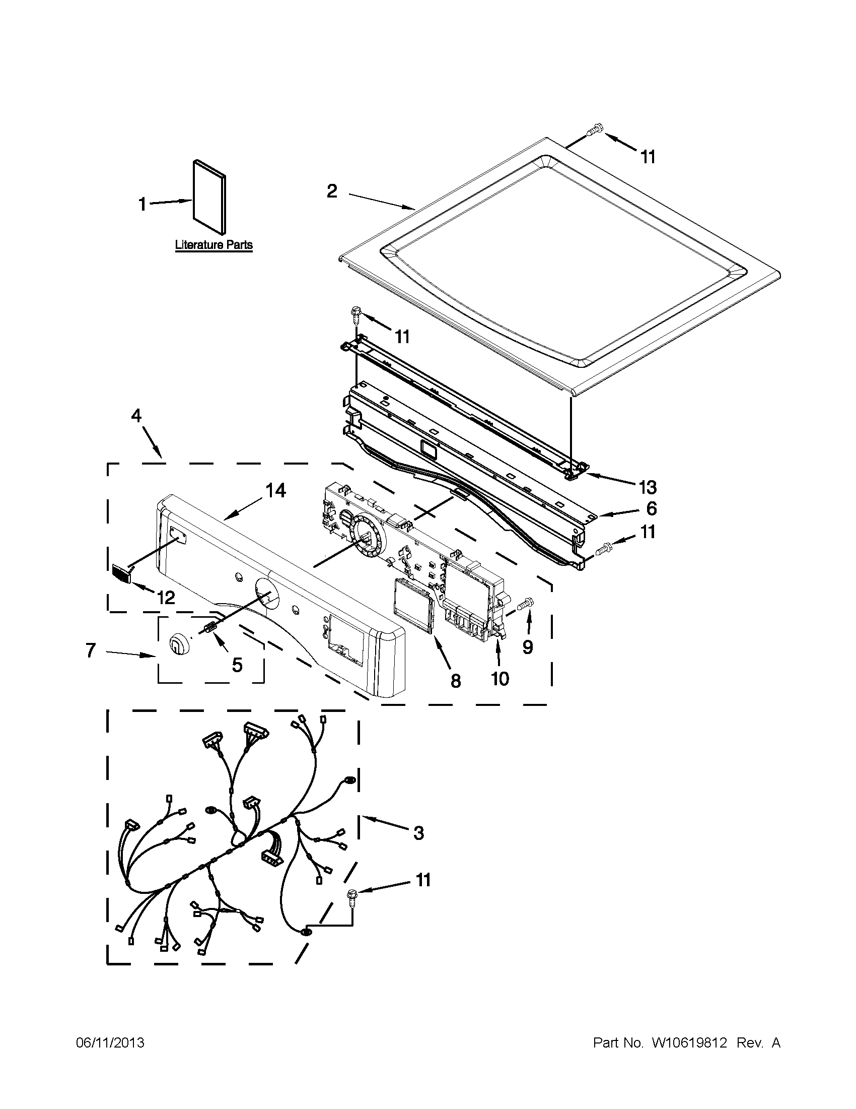 Top and console parts