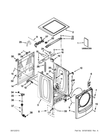 Top and cabinet parts