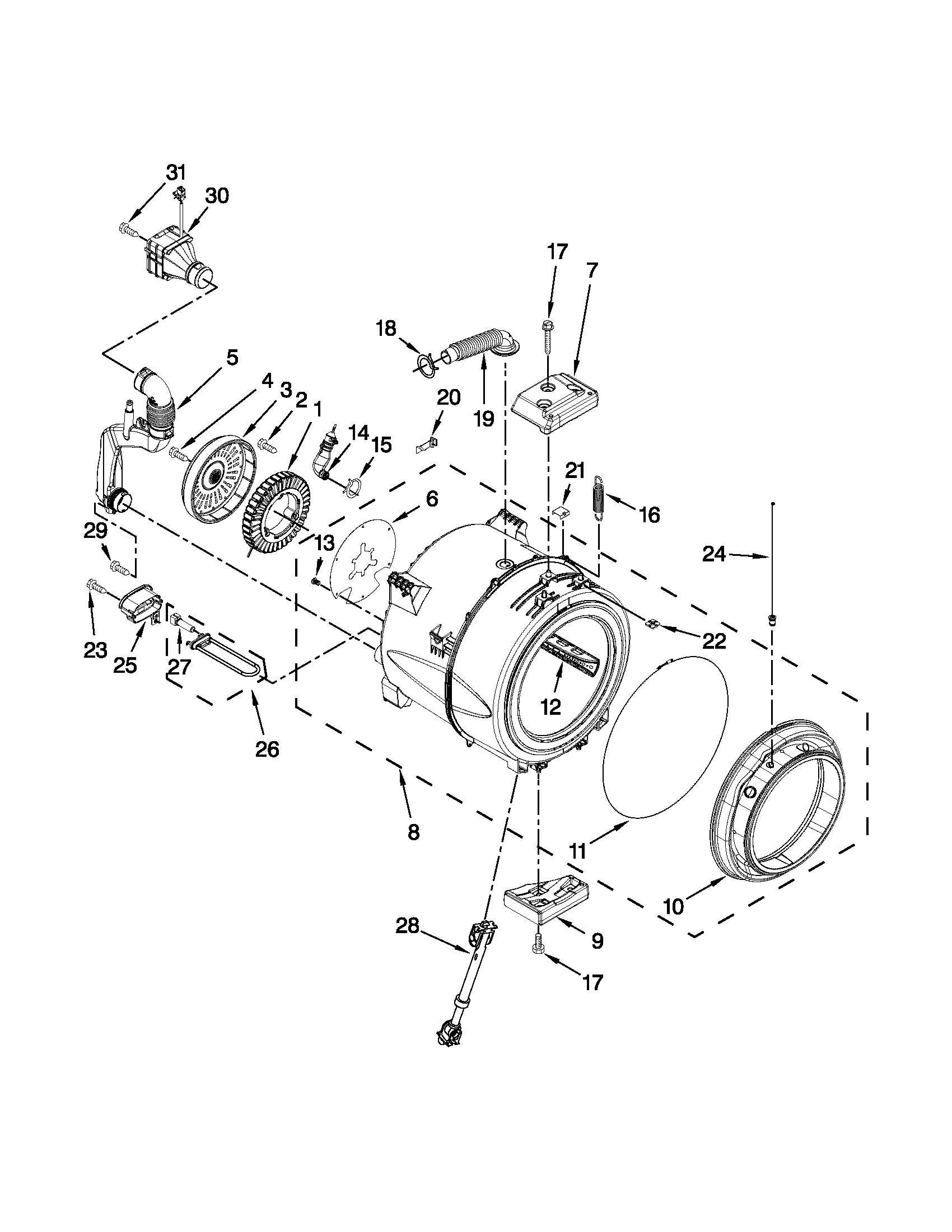 Tub and basket parts