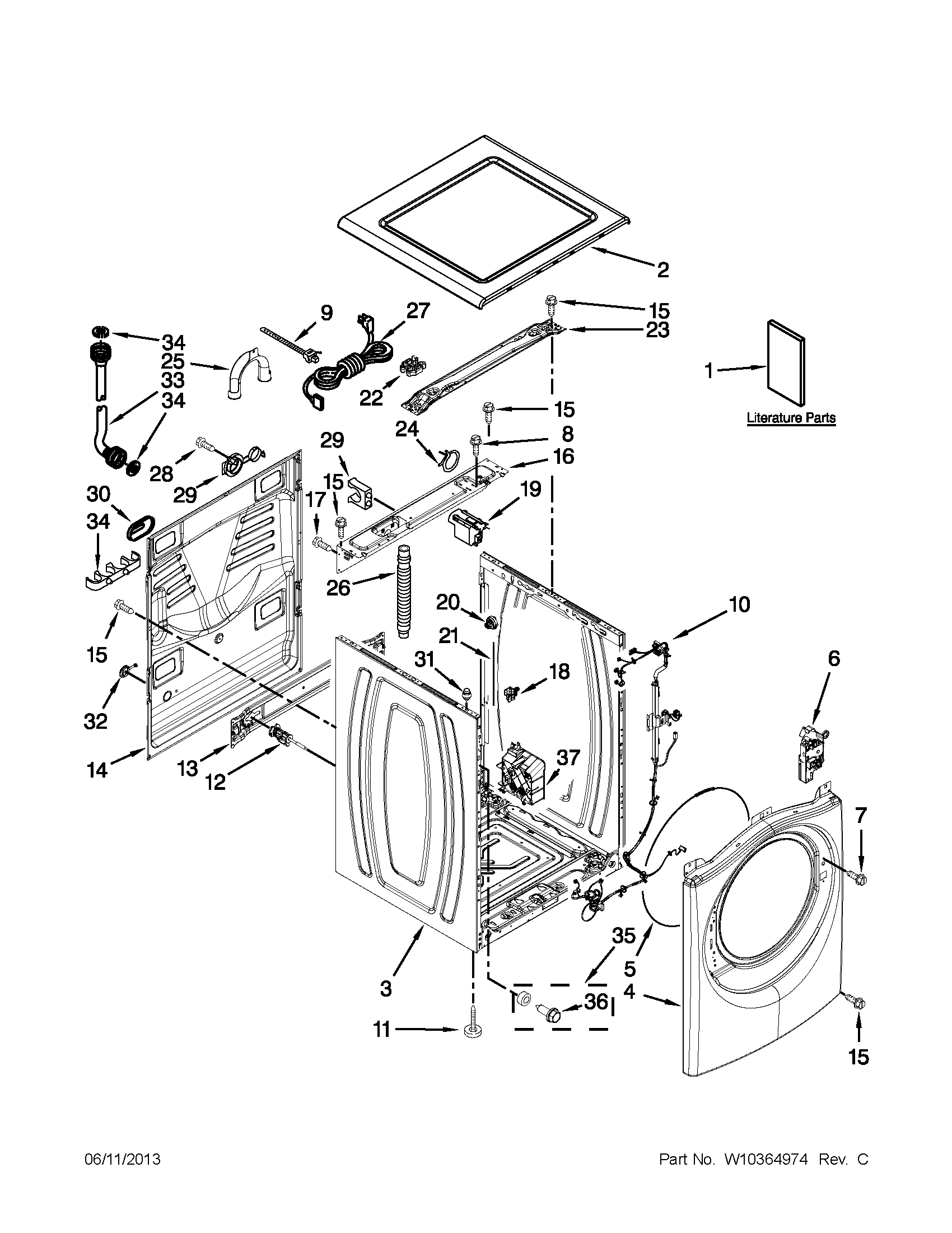 TOP AND CABINET PARTS