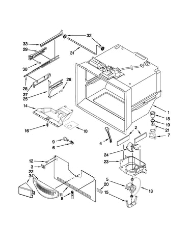 Freezer liner parts