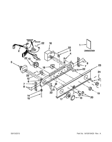 Washer / dryer control panel parts