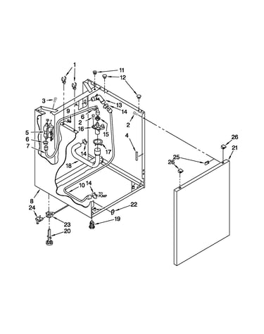 Washer cabinet parts