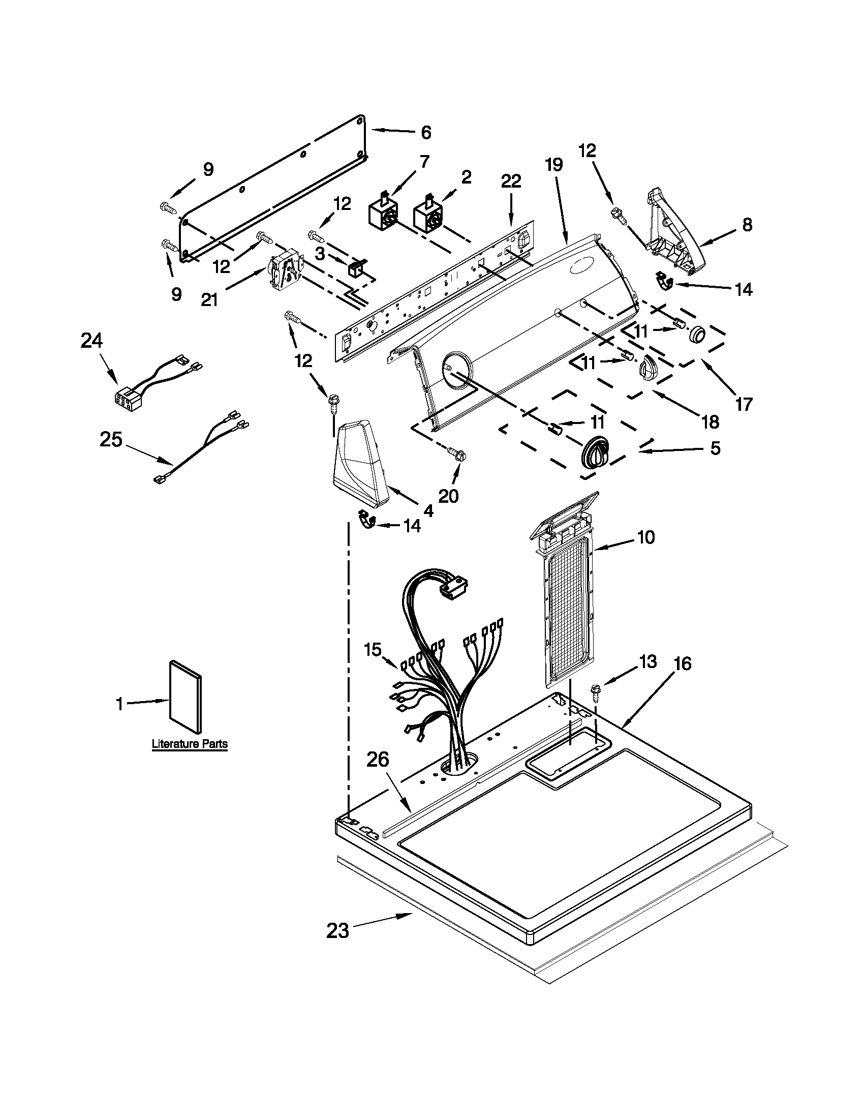 Top and console parts