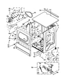 Upper cabinet and front panel parts