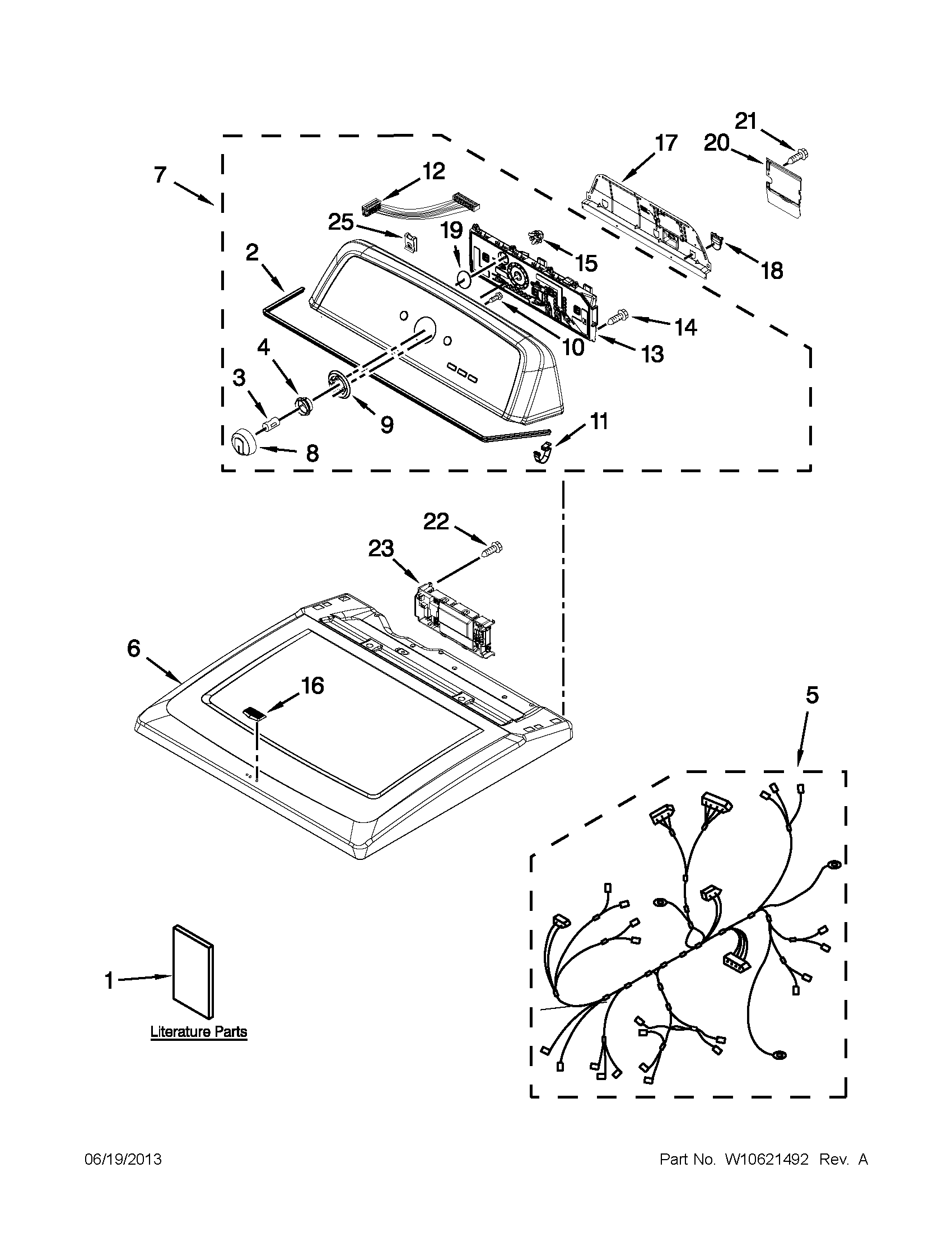 Top and console parts