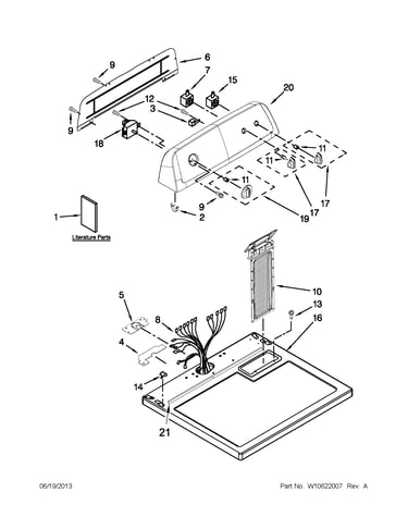 Top and console parts