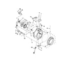 Whirlpool WFW95HEXW0 tub and basket parts diagram