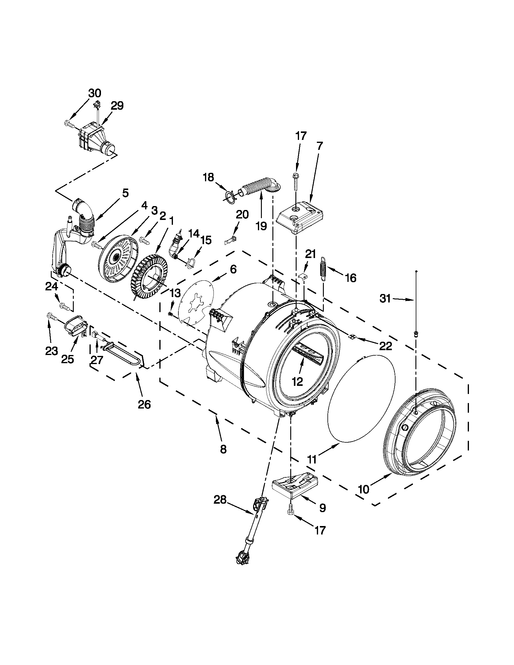 Tub and basket parts