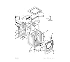 Whirlpool 7MWFW95HEYL0 top and cabinet parts diagram
