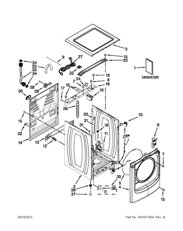 Top and cabinet parts