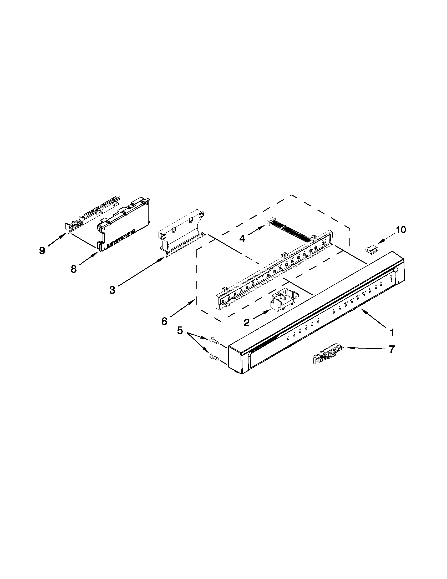 CONTROL PANEL AND LATCH PARTS