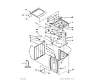 Whirlpool WTW8900BC0 top and cabinet parts diagram