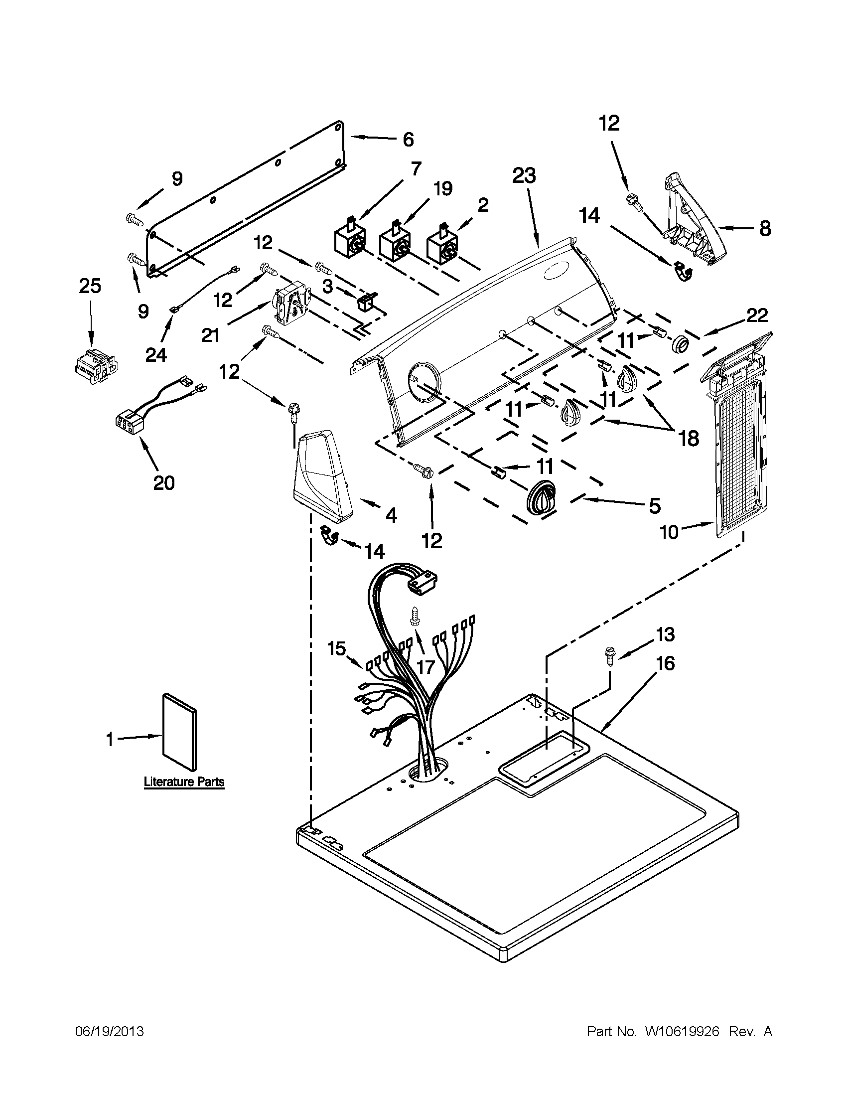 Top and console parts