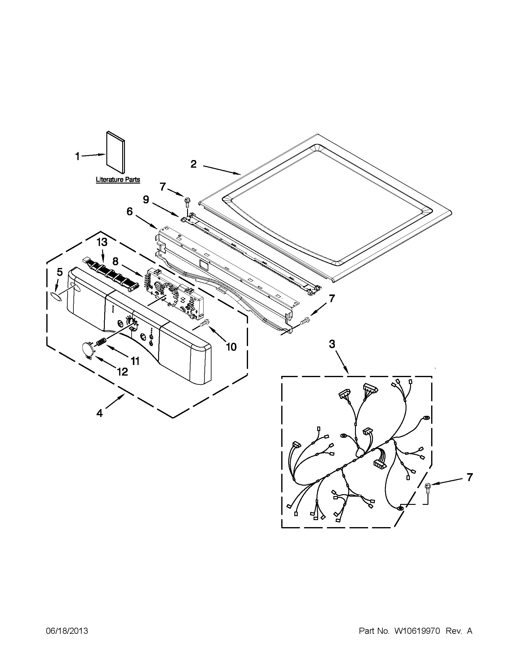 Top and console parts