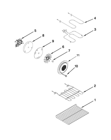 Internal oven parts