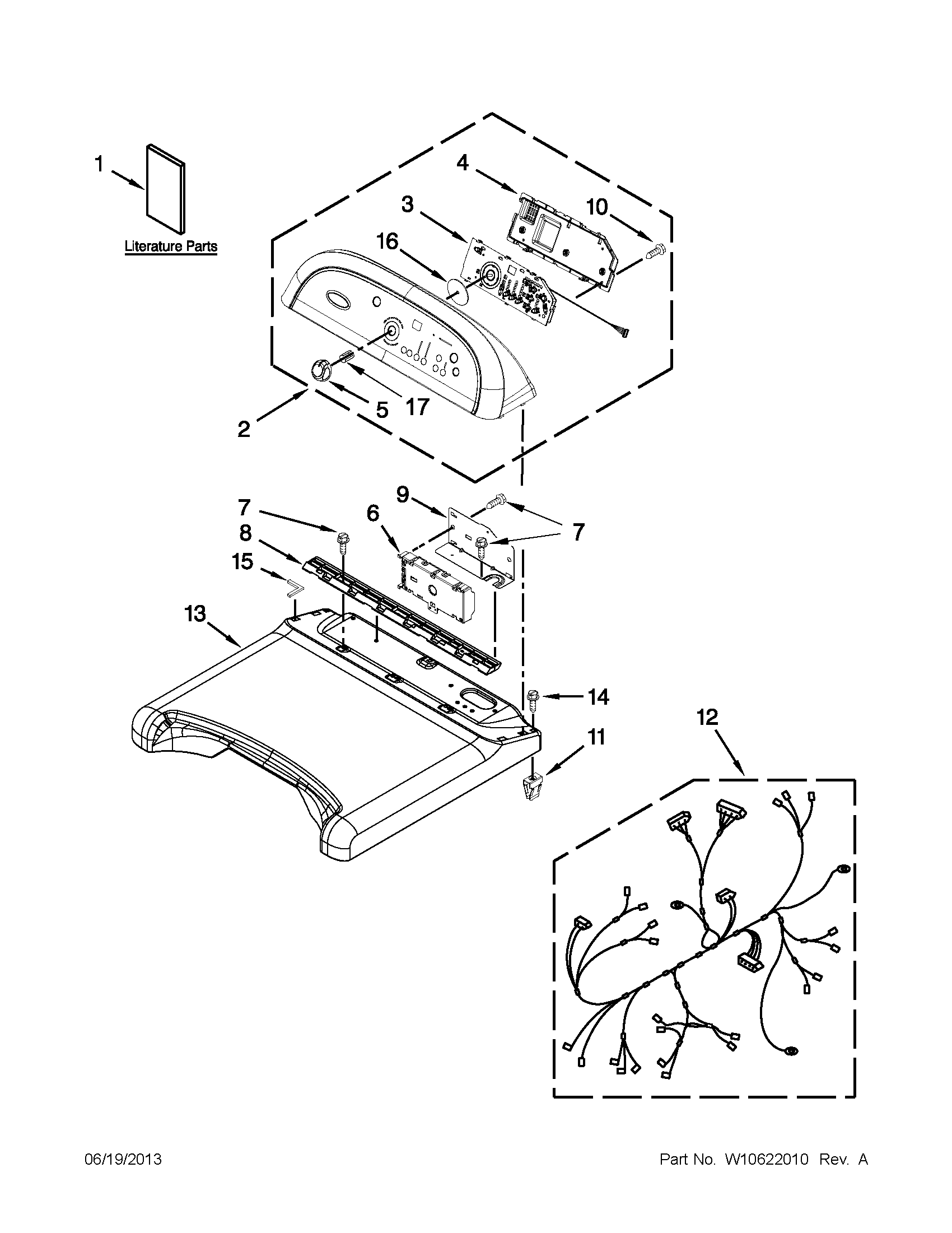 Top and console parts