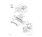 Whirlpool 7MWGD8800AW1 top and console parts diagram