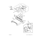 Whirlpool WGD8000BW0 top and console parts diagram